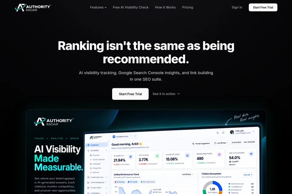 Landing page preview