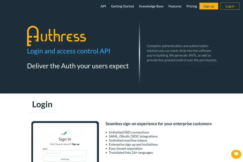 Aperçu de la landing page