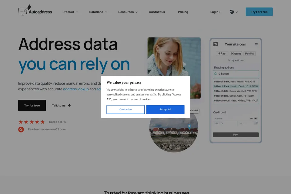 Landing page preview