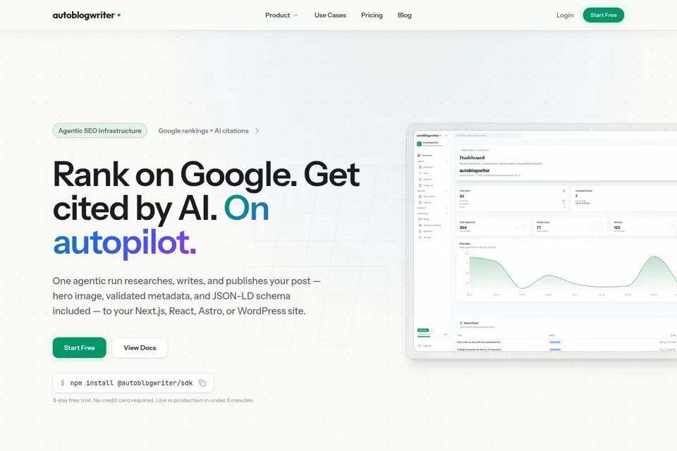 Landing page preview