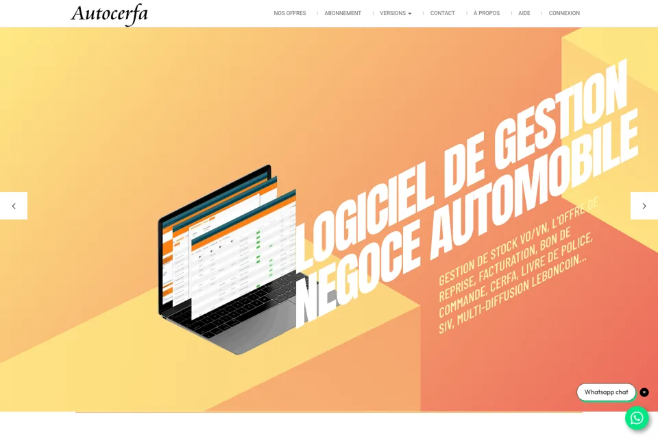 Aperçu de la landing page