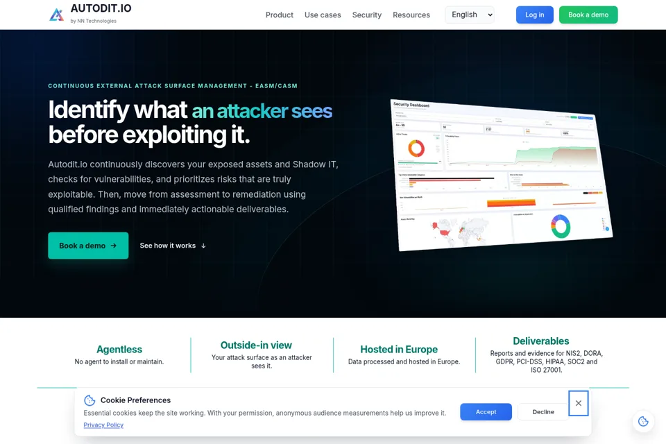Aperçu de la landing page