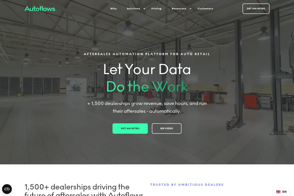 Aperçu de la landing page
