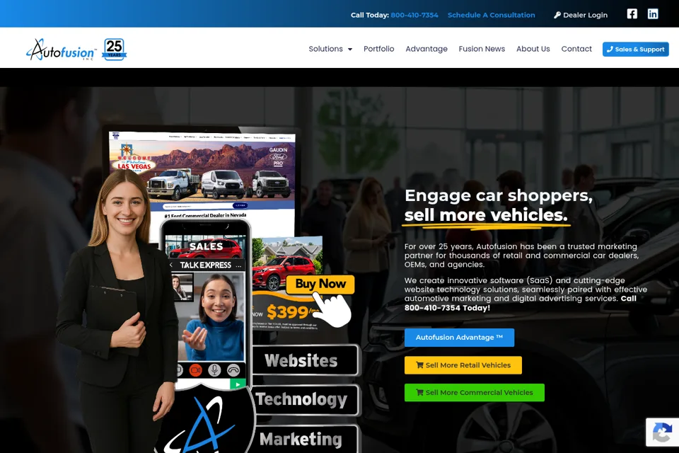 Aperçu de la landing page