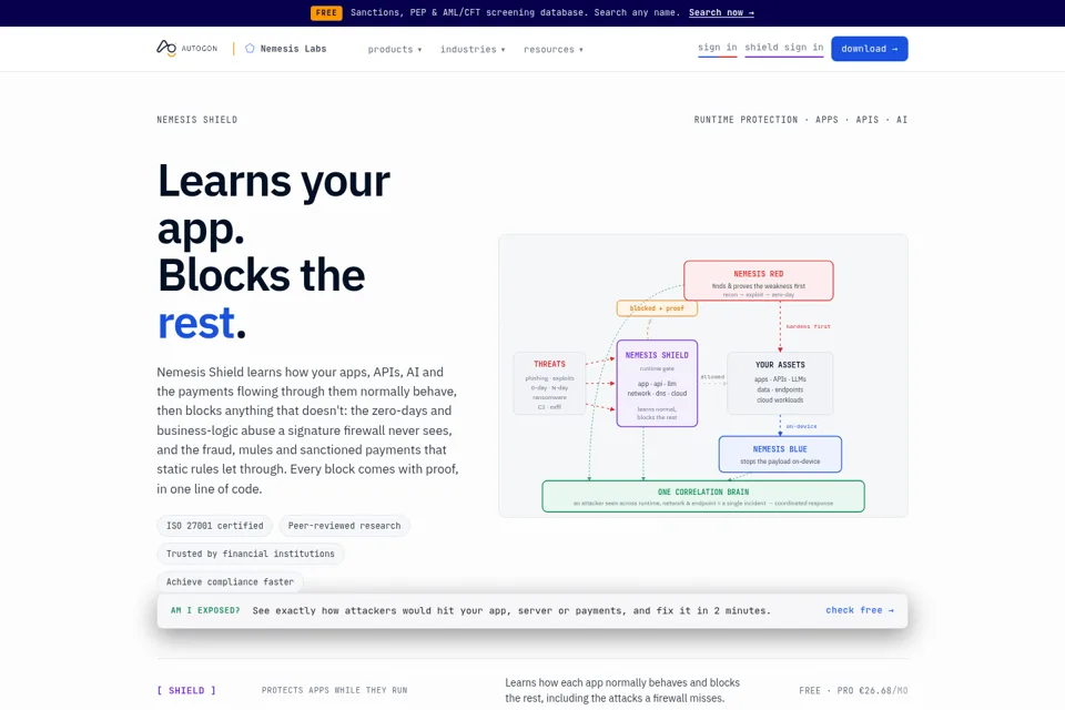 Aperçu de la landing page