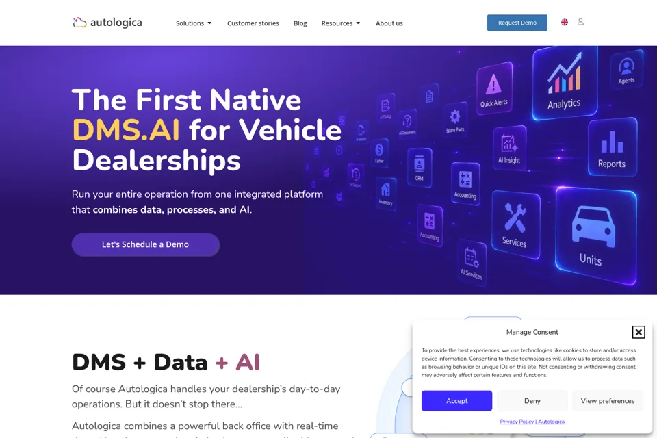 Aperçu de la landing page