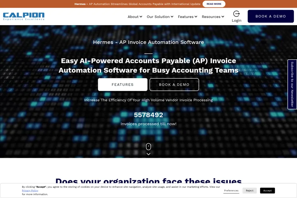 Aperçu de la landing page