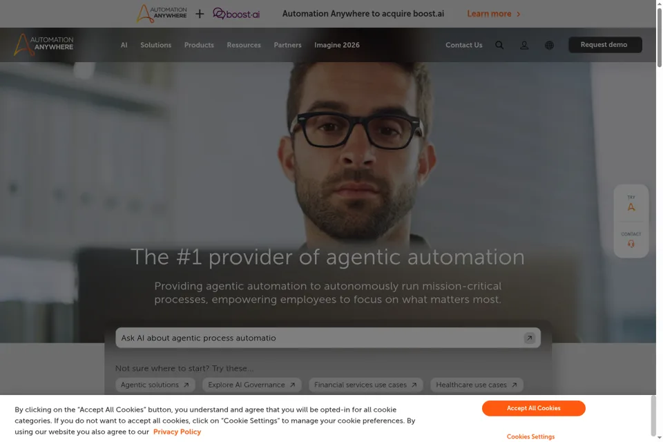 Aperçu de la landing page