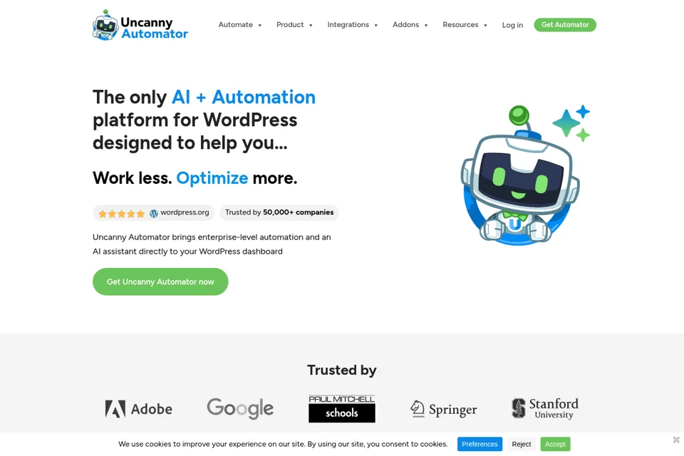 Landing page preview
