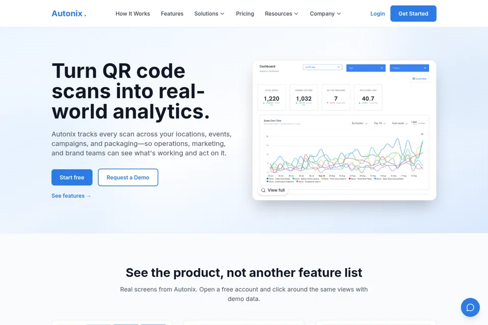 Aperçu de la landing page
