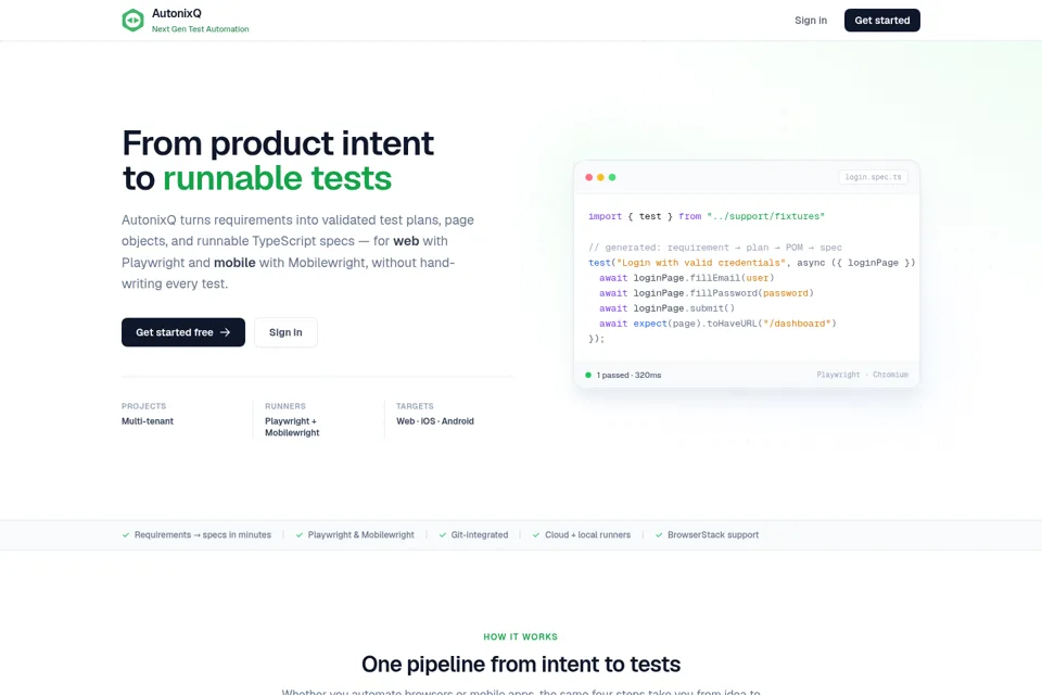 Landing page preview