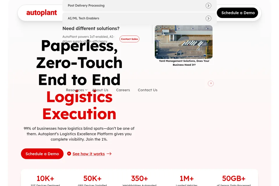 Aperçu de la landing page
