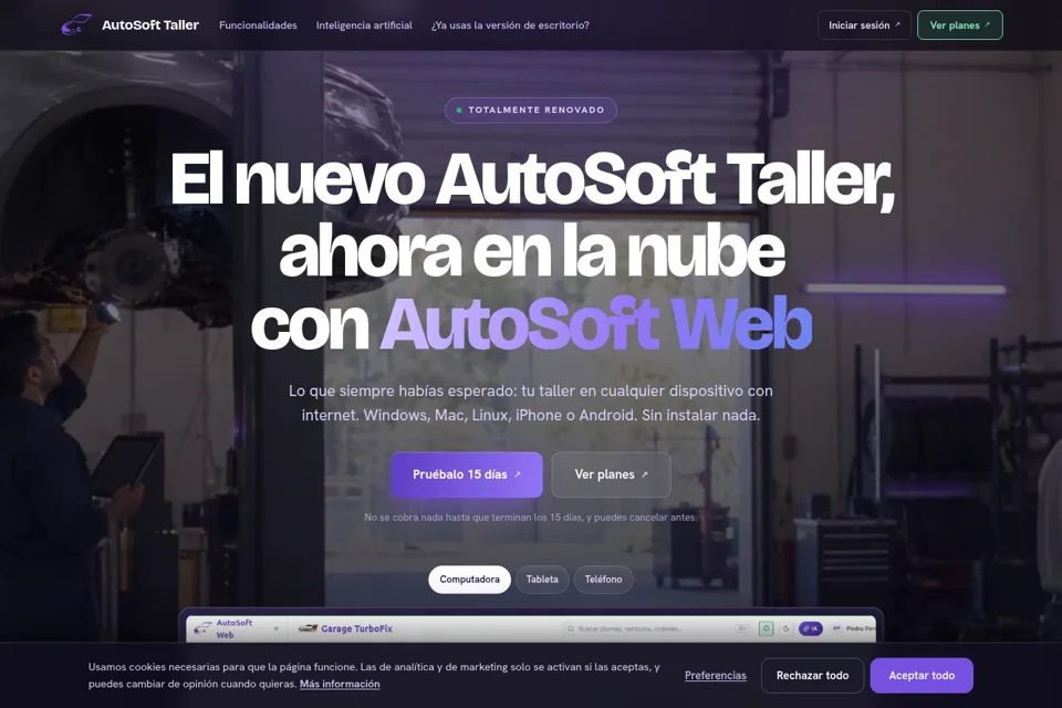 Landing page preview