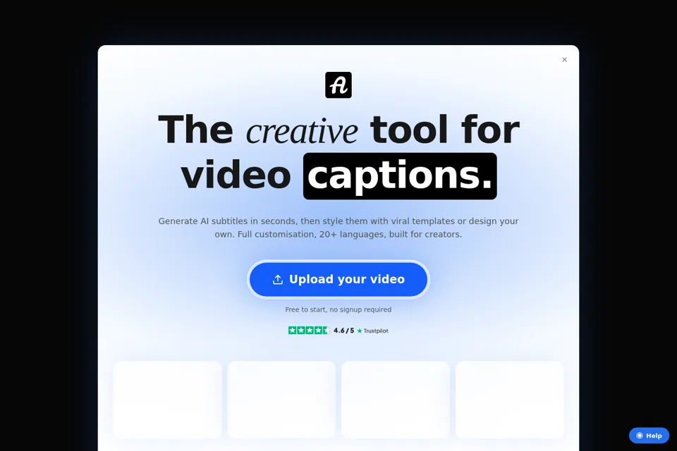Aperçu de la landing page