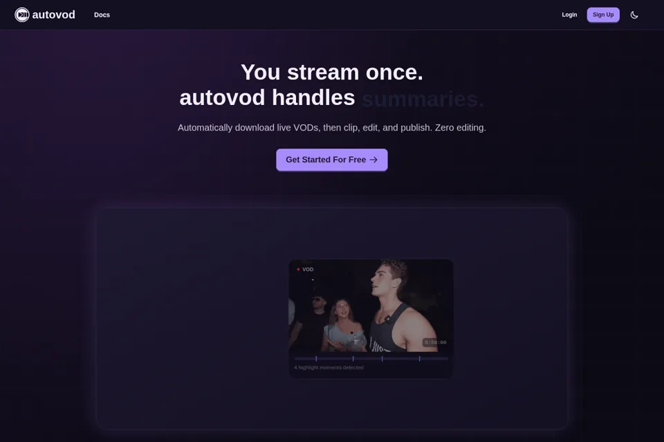 Aperçu de la landing page