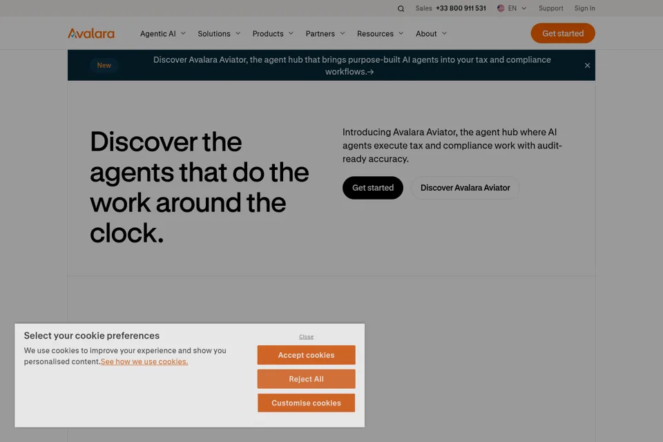Aperçu de la landing page