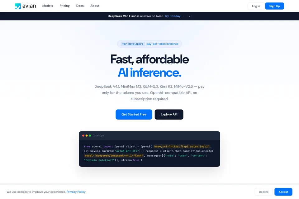 Aperçu de la landing page