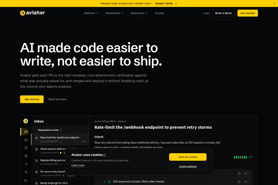 Landing page preview