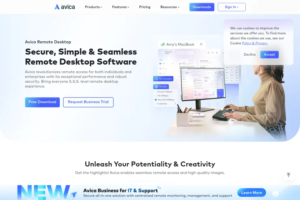 Landing page preview