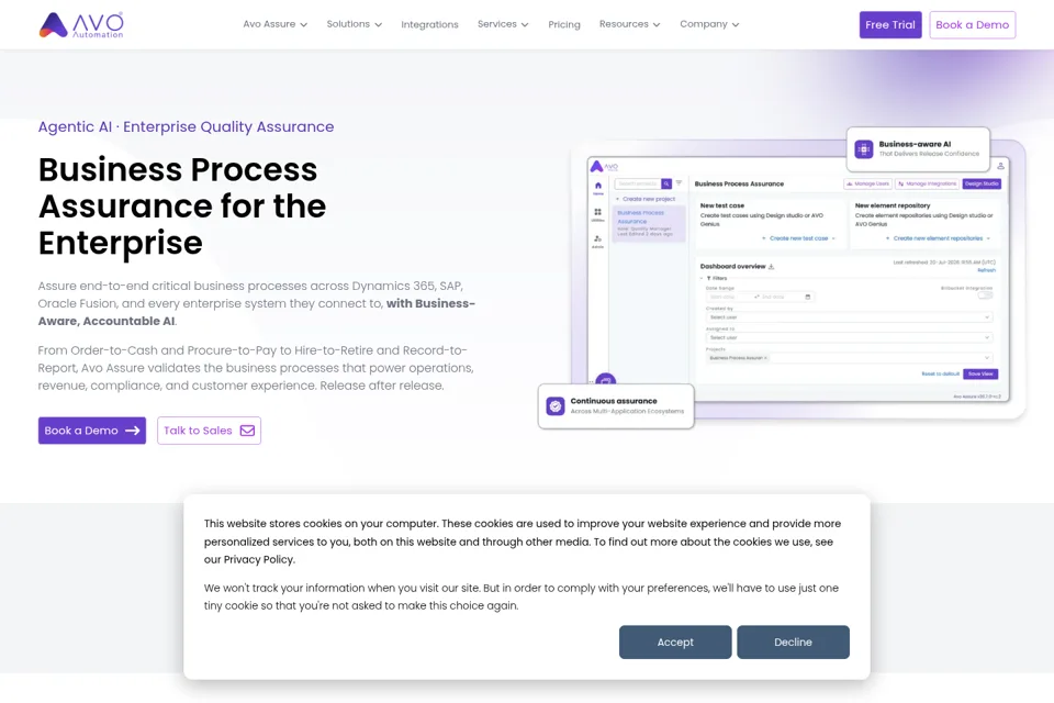 Aperçu de la landing page