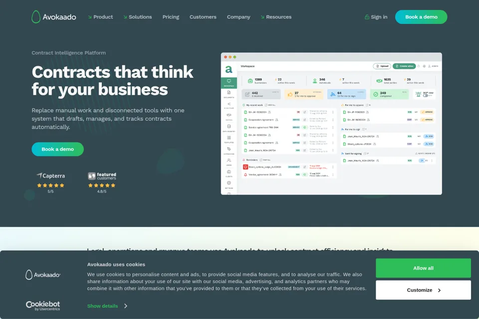 Aperçu de la landing page