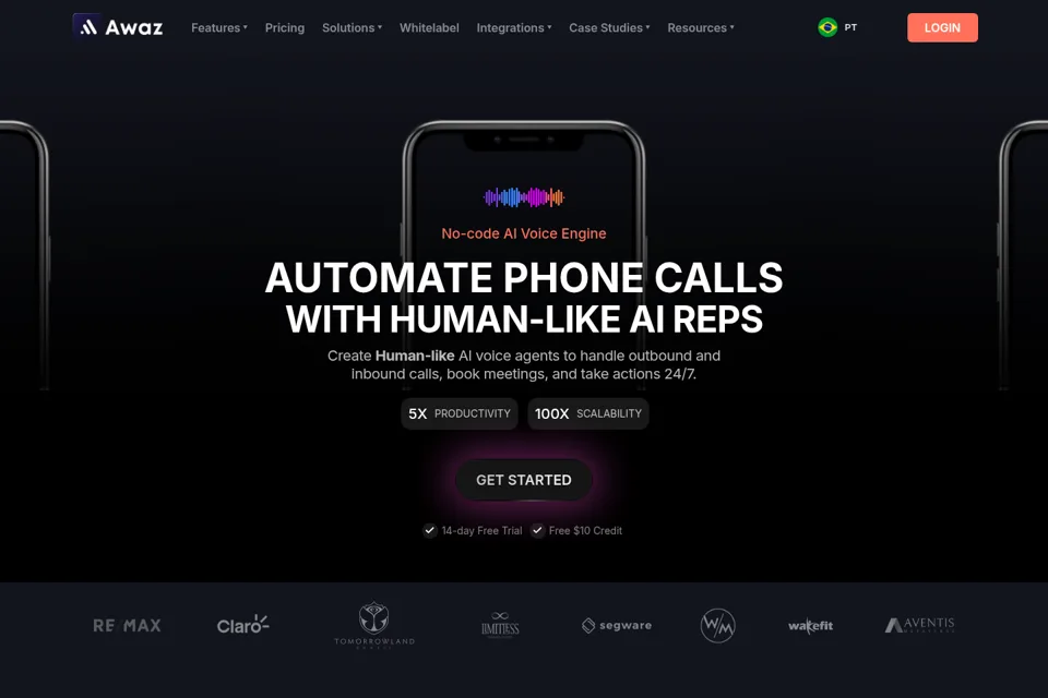 Aperçu de la landing page