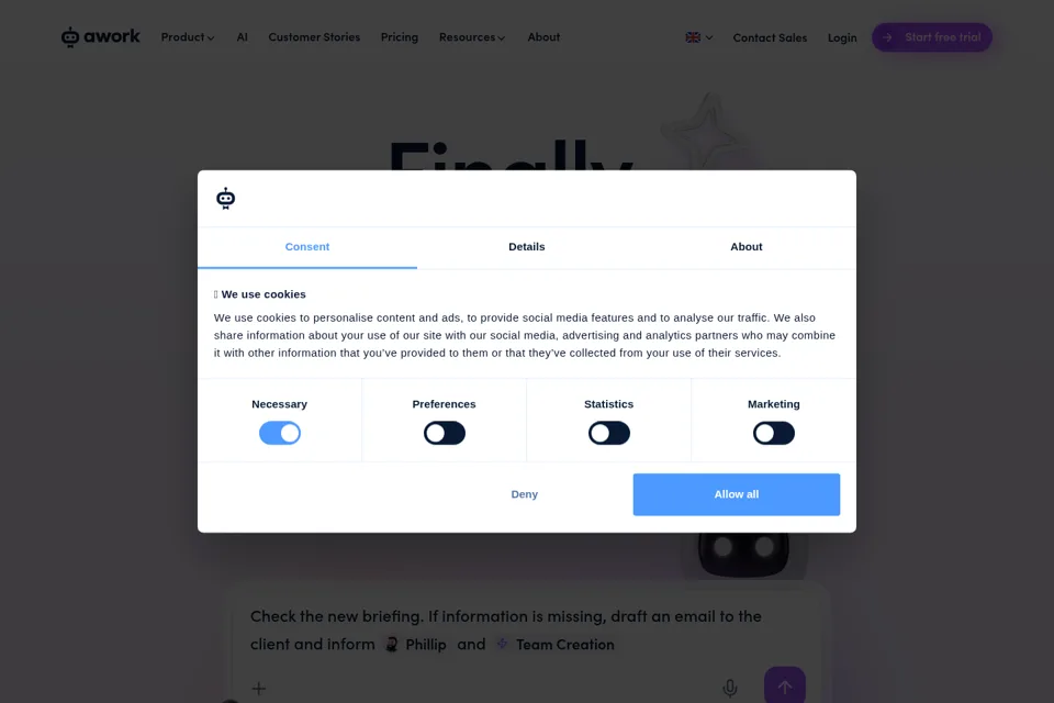 Landing page preview