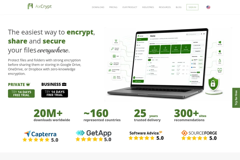 Aperçu de la landing page