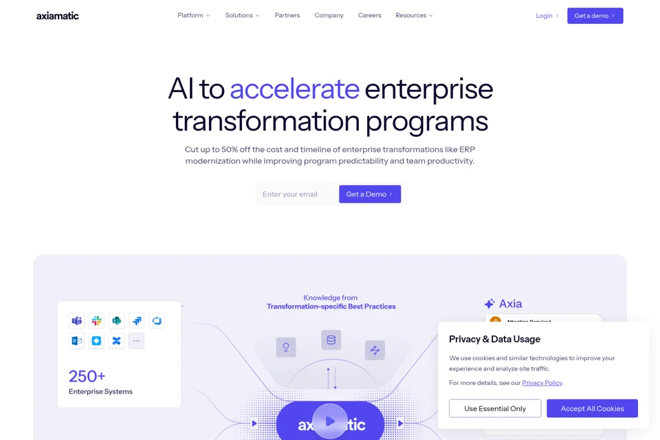 Aperçu de la landing page