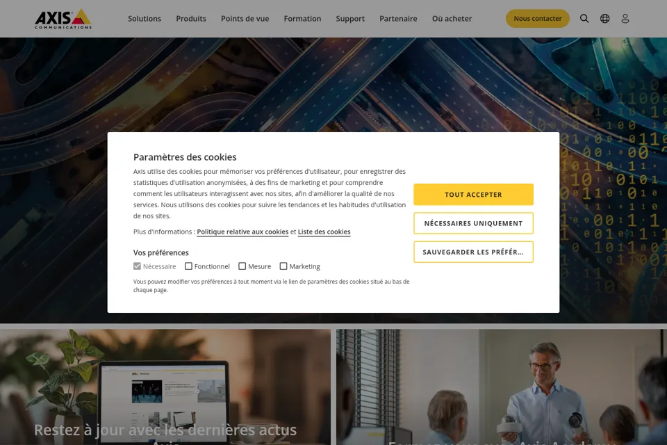 Aperçu de la landing page