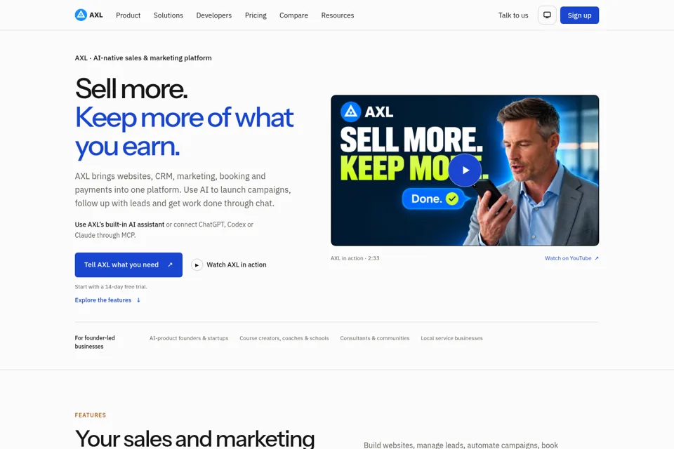 Landing page preview