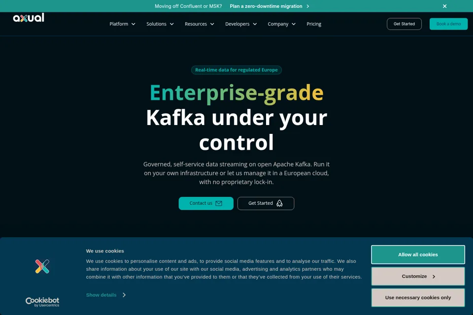 Aperçu de la landing page