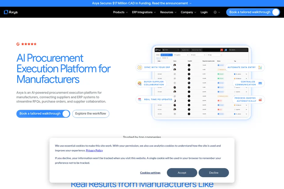 Aperçu de la landing page