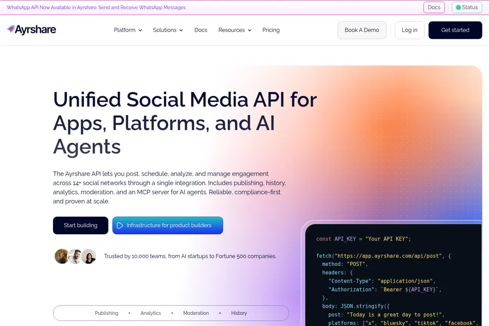 Aperçu de la landing page