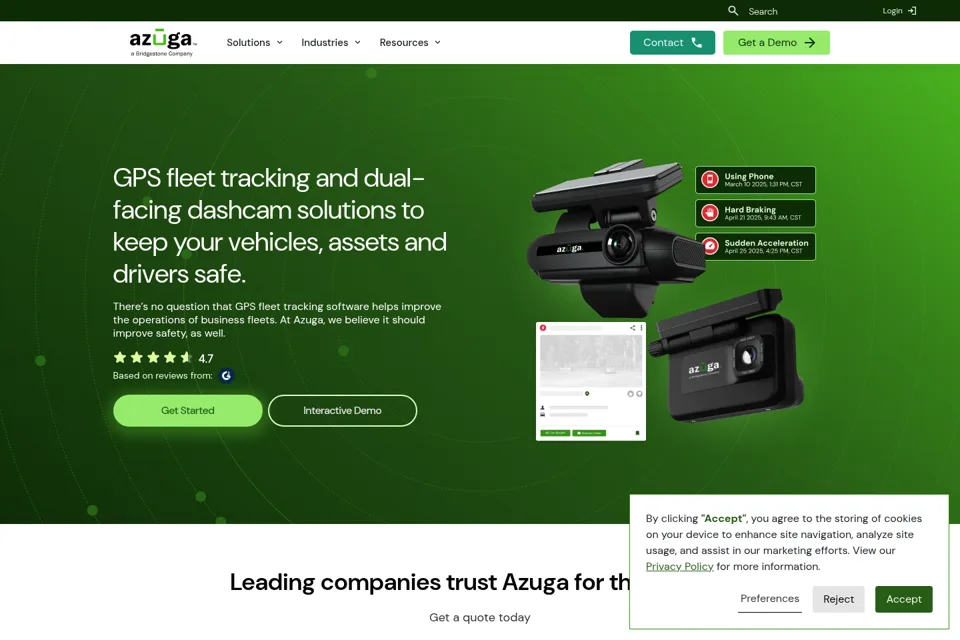 Aperçu de la landing page