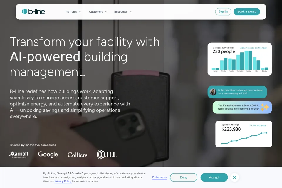 Aperçu de la landing page
