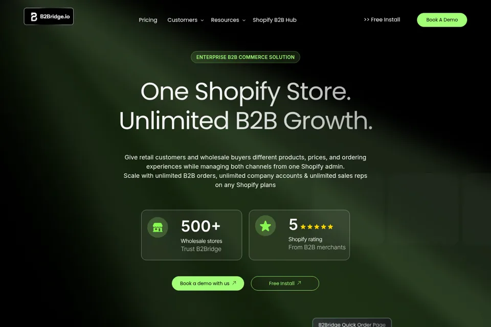 Landing page preview
