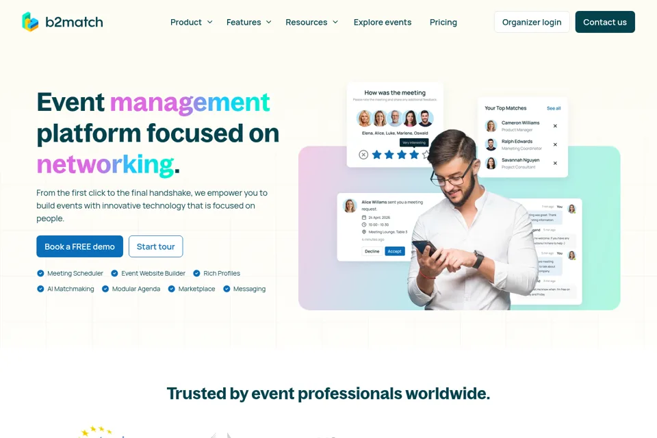 Aperçu de la landing page