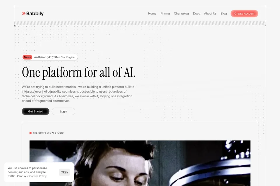 Aperçu de la landing page