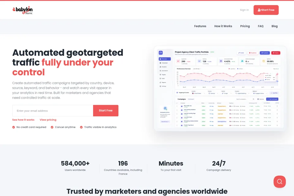 Landing page preview