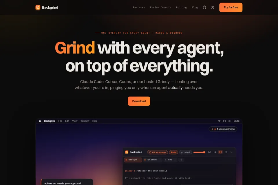 Aperçu de la landing page