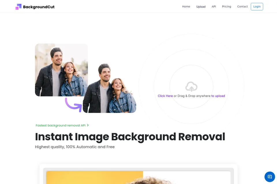 Aperçu de la landing page
