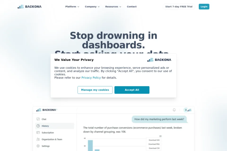 Landing page preview