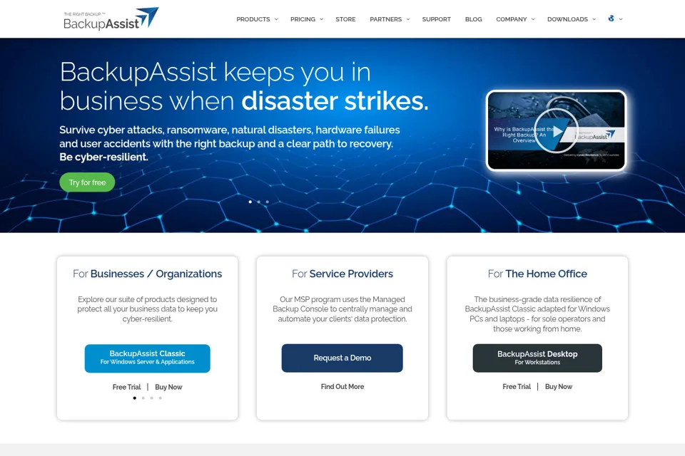 Aperçu de la landing page