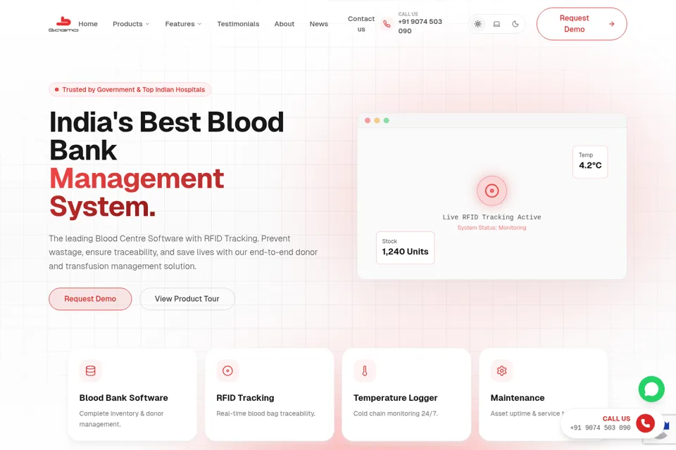 Aperçu de la landing page