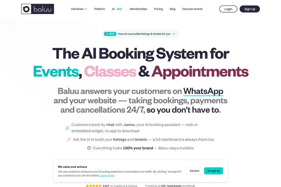 Aperçu de la landing page