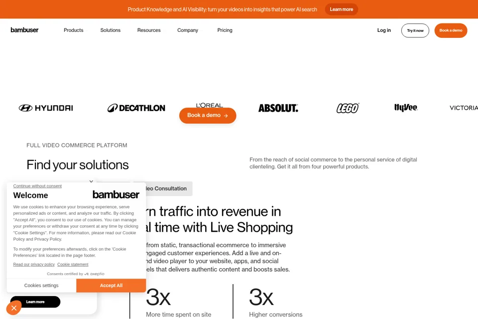 Aperçu de la landing page