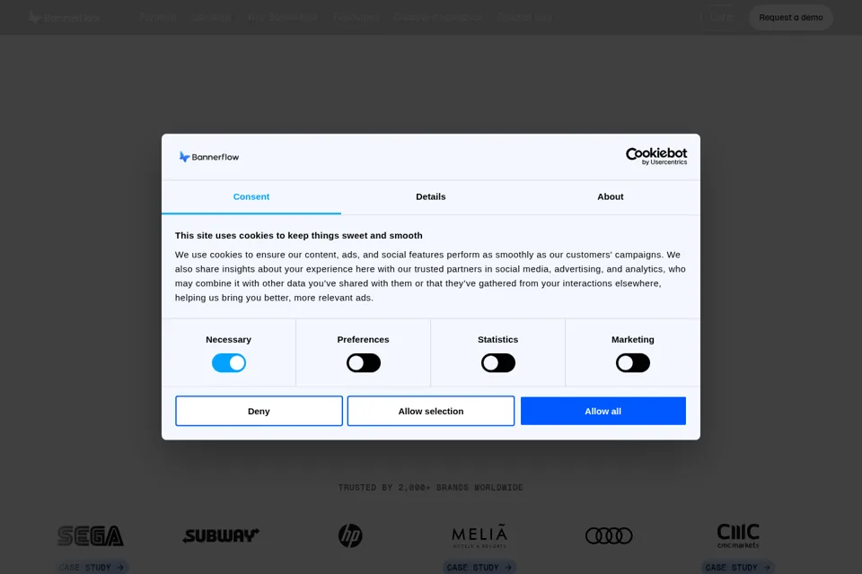 Aperçu de la landing page