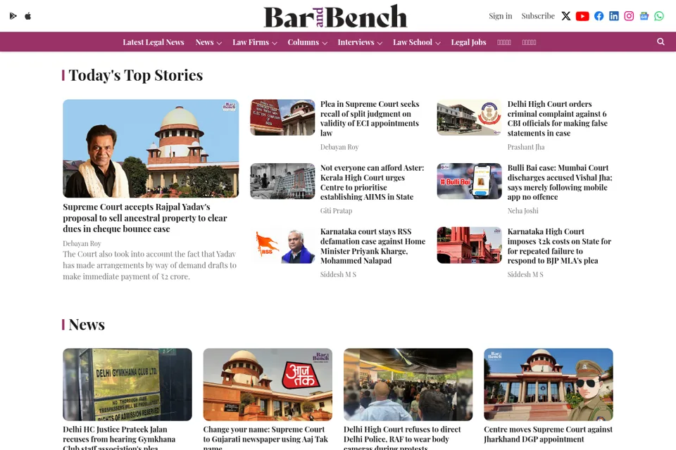 Aperçu de la landing page