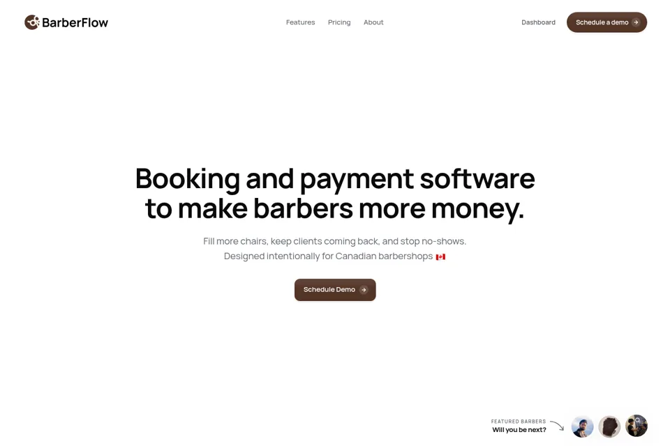 Aperçu de la landing page